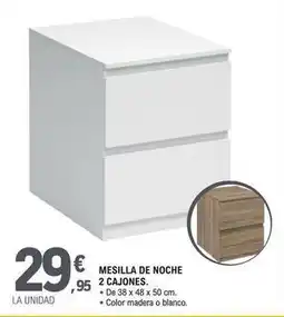 E.Leclerc 5 five simply smart - mesilla de noche 2 cajones oferta
