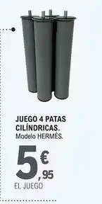 E.Leclerc Juego 4 patas cilindricas oferta