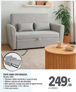 E.Leclerc Sofa cama con brazos oferta