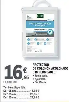 E.Leclerc Savel - protector de colchon acolchado e impermeable oferta