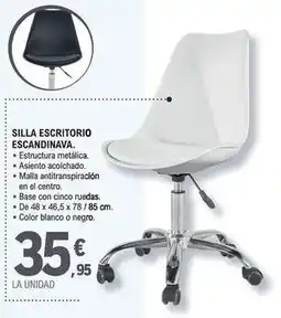 E.Leclerc Silla escritorio escandinava oferta