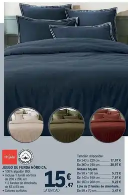 E.Leclerc Tissaia - juego de funda nordica oferta