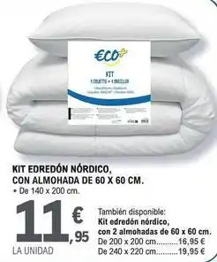 E.Leclerc Eco+ - kit edredon nordico, con almohada oferta