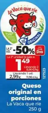 Dia La vaca que ríe - queso original en porciones oferta