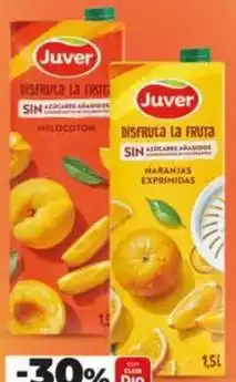 Dia Juver - bebida de zumo disfruta sin azúcar añadido de melocotón/de naranja oferta