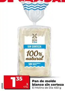 Dia El molino de dia - pan de molde blanco sin corteza oferta