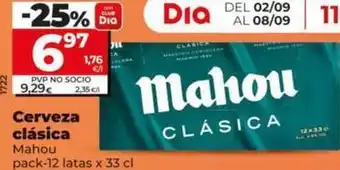 Dia Mahou - cerveza clásica oferta