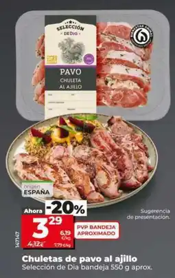Dia Seleccion de dia - chuletas de pavo al ajillo oferta