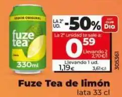 Dia Fuze tea de limón oferta