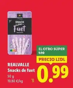 Lidl Realvalle - snacks de fuet oferta