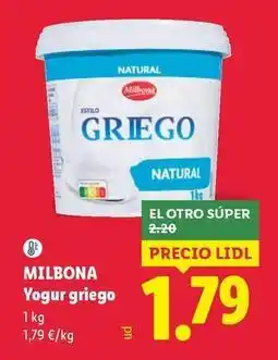 Lidl Milbona - yogur griego oferta