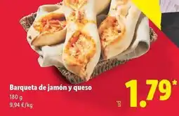 Lidl Barqueta de jamon y queso oferta