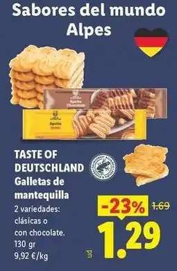Lidl Galletas de mantequilla oferta
