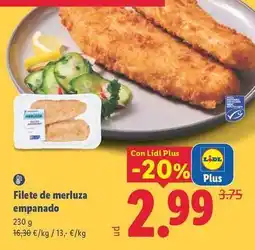 Lidl Filete de merluza empanado oferta