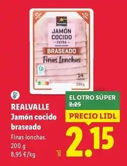 Lidl Realvalle - jamon cocido braseado oferta