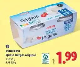 Lidl Roncero - queso burgos original oferta