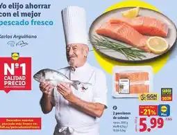 Lidl 2 porciones de salmon oferta