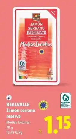Lidl Realvalle - jamon serrano reserva oferta
