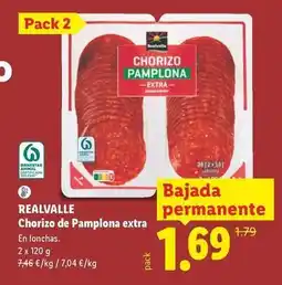 Lidl Realvalle - chorizo de pamplona extra oferta