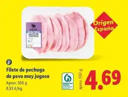 Lidl Filete de pechuga de pavo muy jugoso oferta