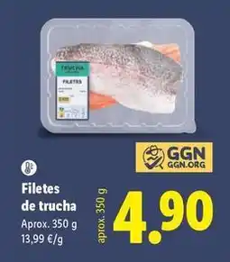 Lidl Filetes de trucha oferta