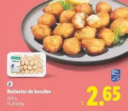 Lidl Bunuelos de bacalao oferta