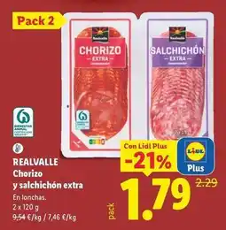 Lidl Realvalle - chorizo y salchichon extra oferta