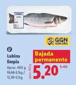 Lidl Lubina limpia oferta