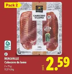 Lidl Realvalle - cabecero de lomo oferta