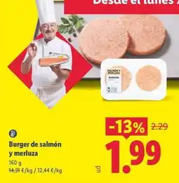 Lidl Burger de salmon y merluza oferta