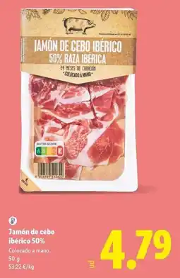 Lidl Jamon de cebo iberico 50% oferta