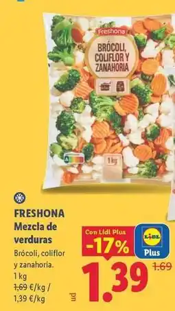 Lidl Freshona - mezcla de verduras oferta