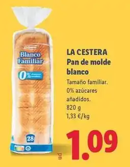 Lidl La cestera - pan de molde blanco oferta