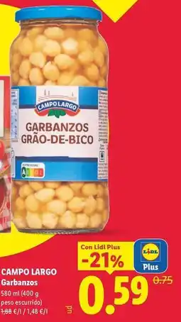 Lidl Campo largo - garbanzos oferta