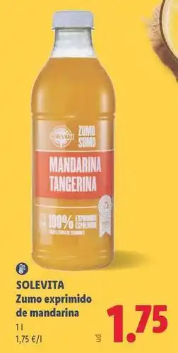 Lidl Solevita - zumo exprimido de mandarina oferta