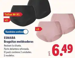 Lidl Esmara - braguitas moldeadoras oferta