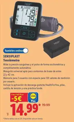 Lidl Sensiplast - tensiómetro oferta