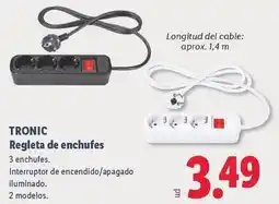 Lidl Tronic - regleta de enchufes oferta
