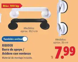 Lidl Ridder - barra de apoyo / asidero con ventosas oferta