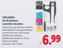 Lidl Crelando - set de botones a presion con pinza oferta