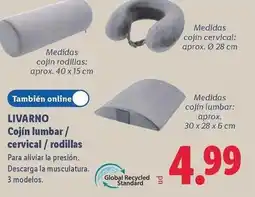 Lidl Livarno - cojín lumbar/ cervical/ rodillas oferta