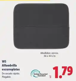 Lidl W5 - alfombrilla escurrpelatos oferta