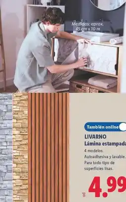 Lidl Livarno - lamina estampado oferta