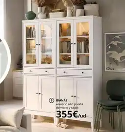 IKEA Armario alto puerta de vidrio y cajon oferta