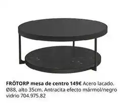IKEA Antracita - frótop mesa de centro oferta