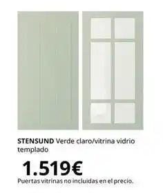IKEA Stensund verde claro/vitrina vidrio templado oferta