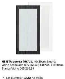 IKEA Hejsta puerta 40€/ud. 40x80cm. negro oferta