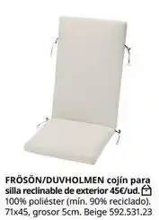 IKEA Cojín para silla recinable de exterior oferta