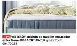 IKEA Vesteroy colchón de muelles ensacados extra firme oferta