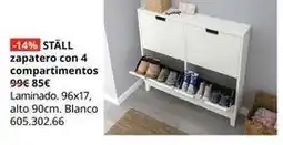 IKEA Blanco - zpatero con 4 compartimentos oferta